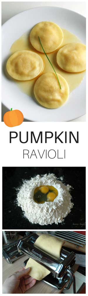Homemade pasta is easier than you think! You most likely already have the ingredients you need. Pumpkin ravioli with brown butter sauce is the PERFECT fall recipe to get you started!