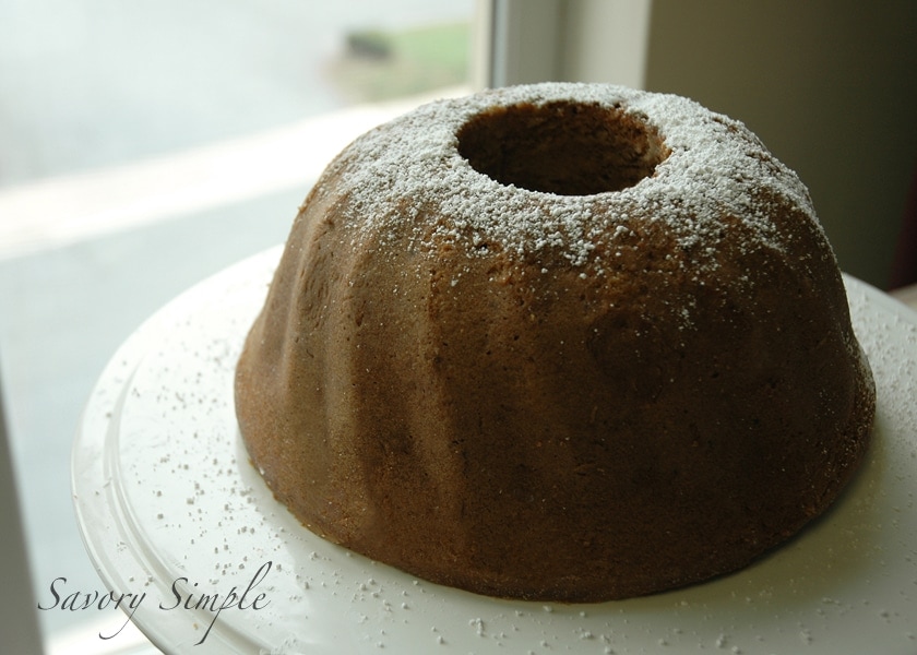 pumpkin Bundt Cake close up