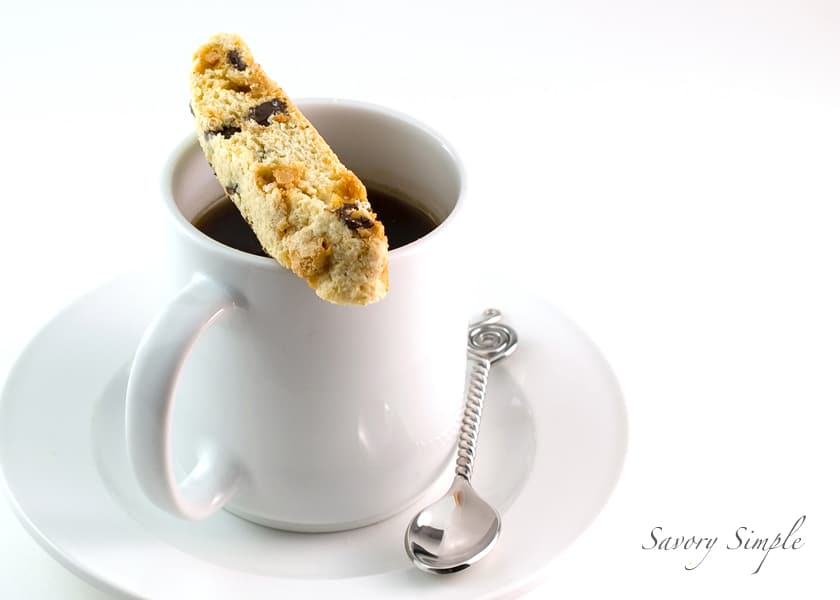 Chocolate Chip Butterscotch Biscotti ~ Savory Simple
