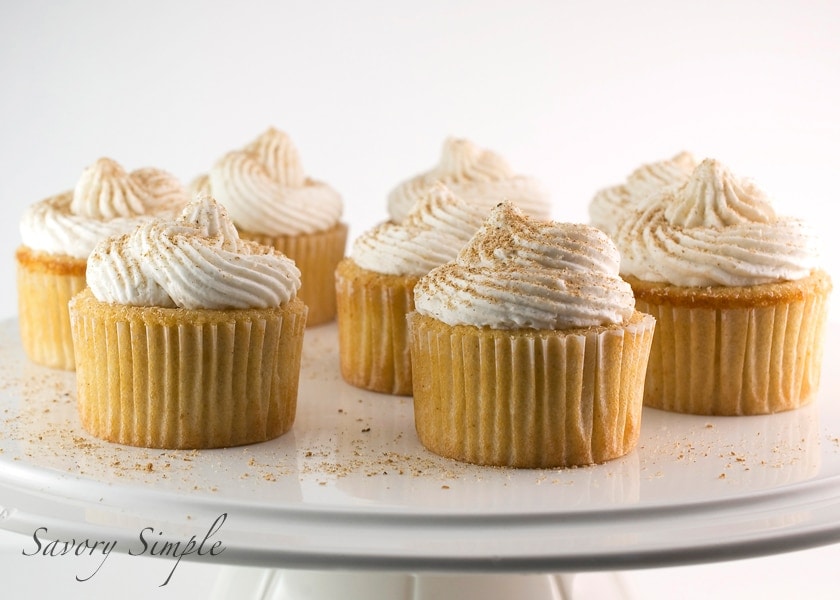 Eggnog Cupcakes with Rum Buttercream ~ Savory Simple