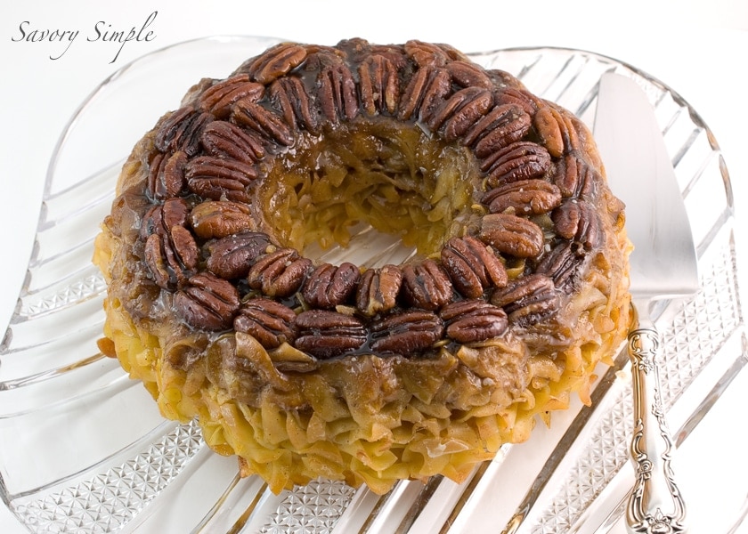 Sweet Pecan Kugel - Savory Simple