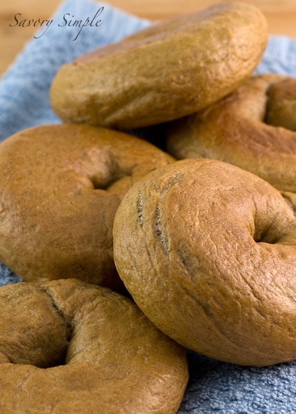 Pumpkin Bagels ~ Savory Simple Pumpkin Bagels ~ Savory Simple