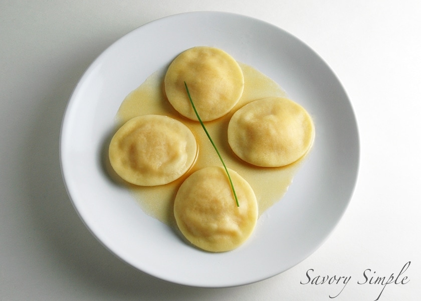 Pumpkin Ravioli with Brown Butter Sauce ~ Savory Simple Pumpkin Ravioli with Brown Butter Sauce ~ Savory Simple