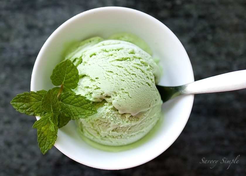 Basil Mint Ice Cream