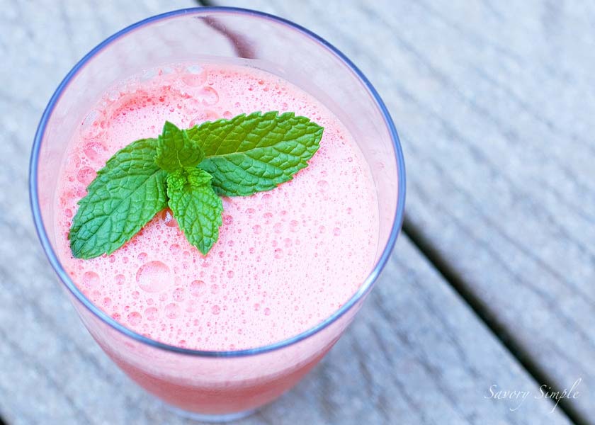 This watermelon vodka spritzer is an incredibly refreshing summer drink! It comes together in no time. 