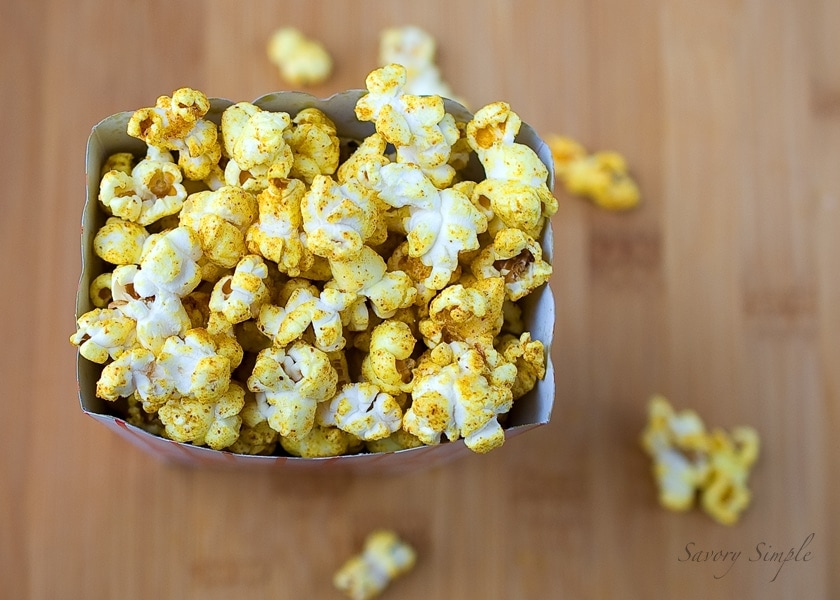 Sweet and Spicy Curried Popcorn ~ Savory Simple Sweet and Spicy Curried Popcorn ~ Savory Simple