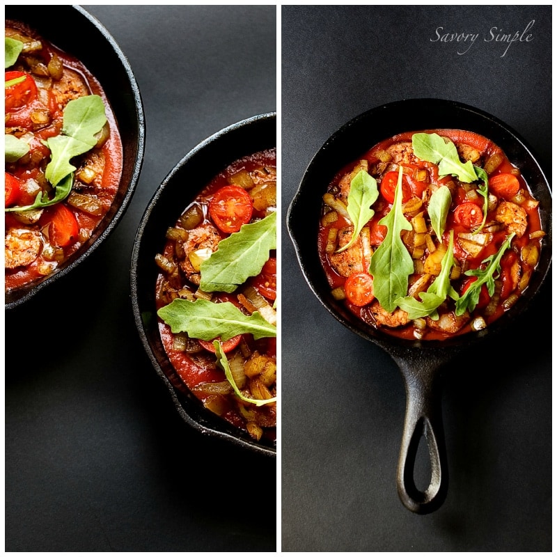 This baked eggs and chorizo dish is perfect for breakfast, brunch or even dinner! 