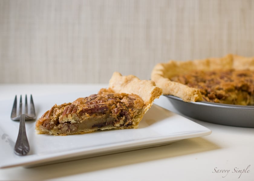  Chocolate chip bourbon pecan pie ~ savory simple