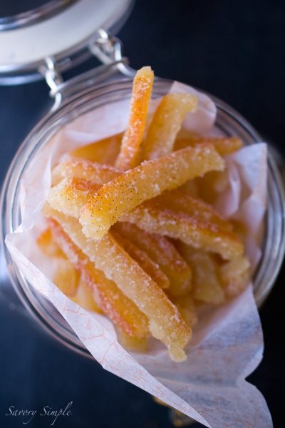 Spiced Candied Orange Peel ~ Savory Simple