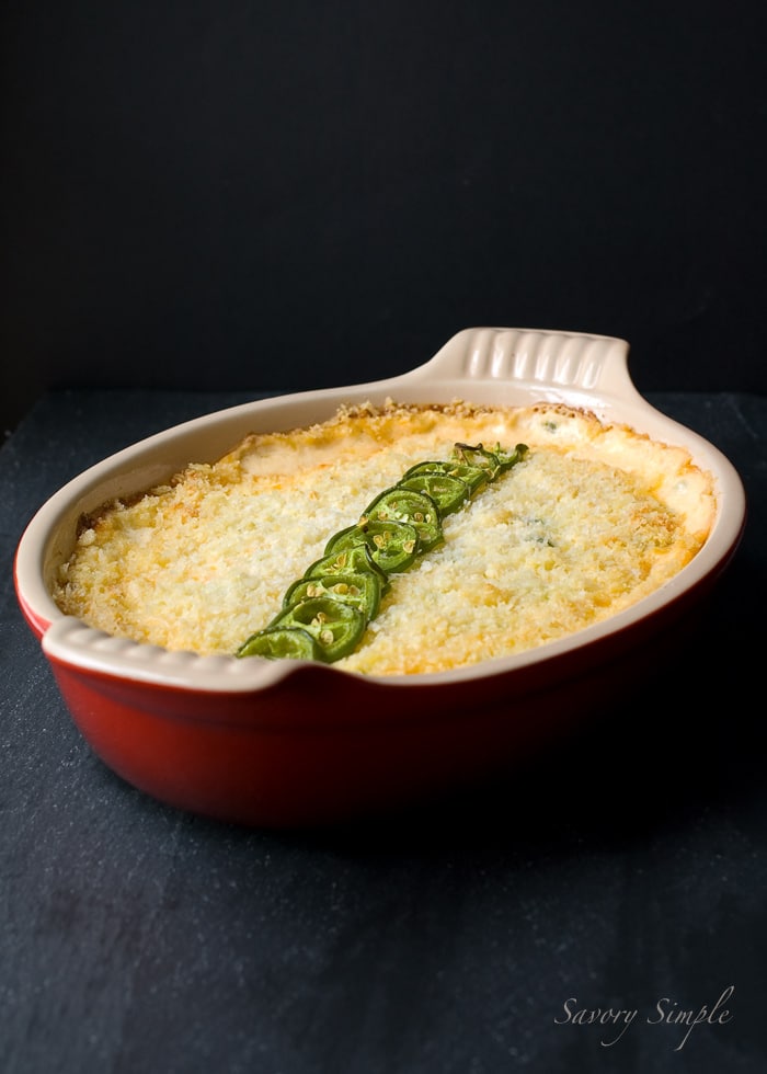 Cheesy Baked Jalapeno Popper ~ Savory Simple Cheesy Baked Jalapeno Popper ~ Savory Simple
