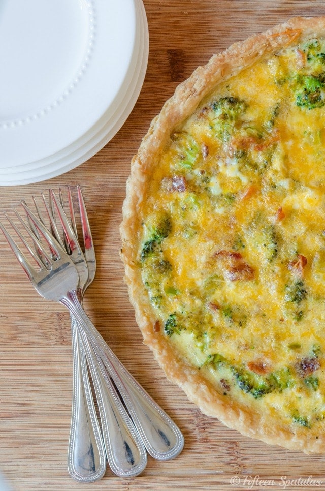 Cheesy Broccoli Bacon Quiche
