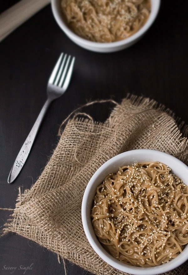 Cold Sesame Soba Noodles ~ Savory Simple ~ www.savorysimple.net