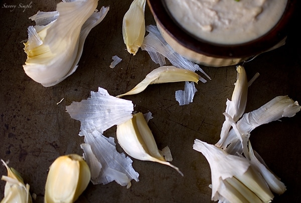 Roasted Garlic White Bean Hummus ~ Savory Simple ~ www.savorysimple.net #recipe