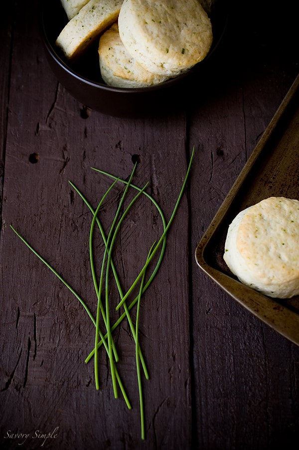Goat Cheese and Chive Biscuits ~ Savory Simple ~ www.savorysimple.net