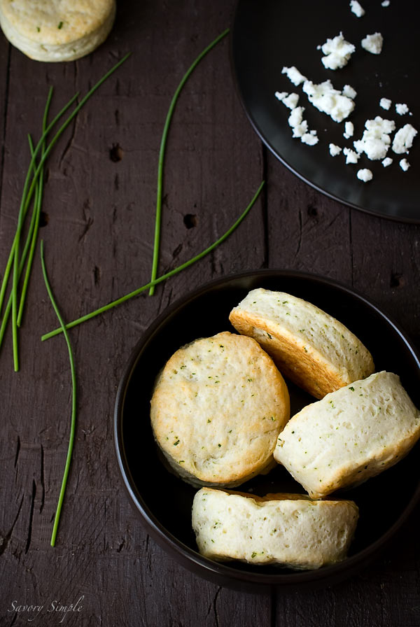 Goat Cheese and Chive Biscuits ~ Savory Simple ~ www.savorysimple.net