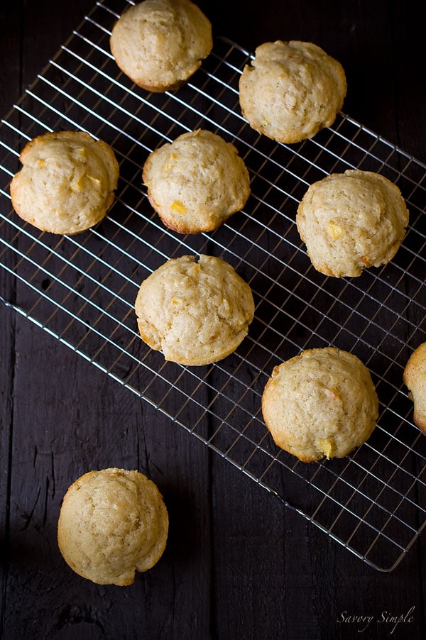 Peach Yogurt Muffins `~ Savory Simple ~ www.savorysimple.net Peach Yogurt Muffins `~ Savory Simple ~ www.savorysimple.net