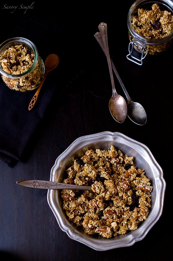 Quinoa Granola ~ Savory Simple ~ www.savorysimple.net Quinoa Granola ~ Savory Simple ~ www.savorysimple.net