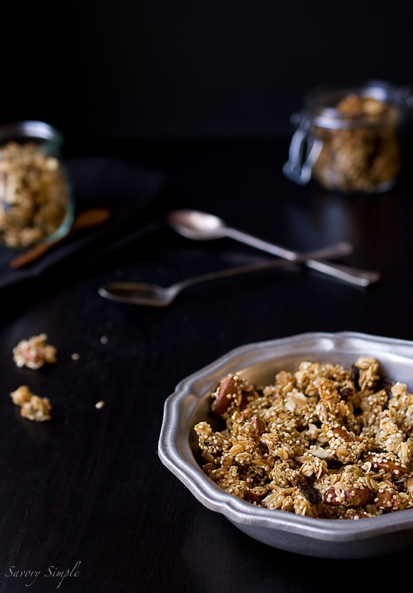 Quinoa Granola ~ Savory Simple ~ www.savorysimple.net