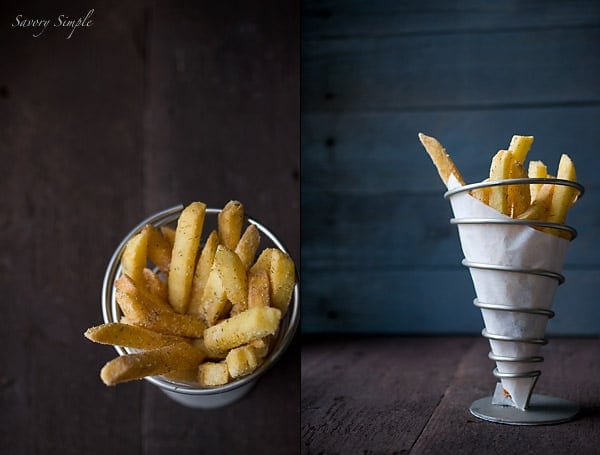 Buttermilk Ranch French Fries ~ Savory Simple A photo of homemade french fries.