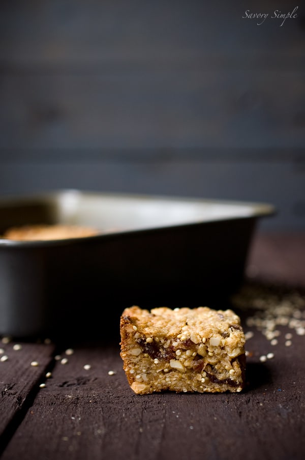 Quinoa Energy Bars ~ Savory Simple ~ www.savorysimple.net Quinoa Energy Bars ~ Savory Simple ~ www.savorysimple.net