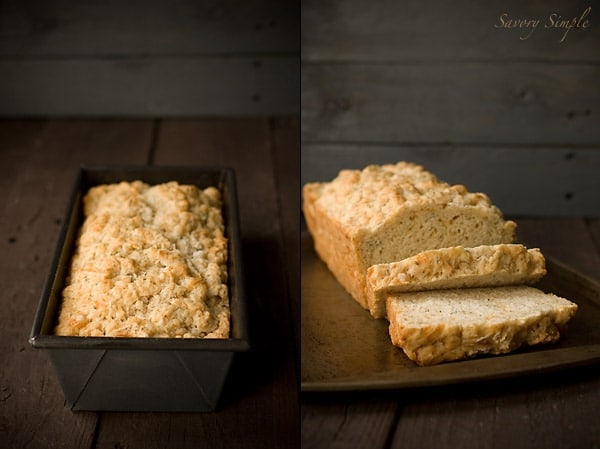 Cheddar Dill Beer Bread ~ Savory Simple ~ www.savorysimple.net