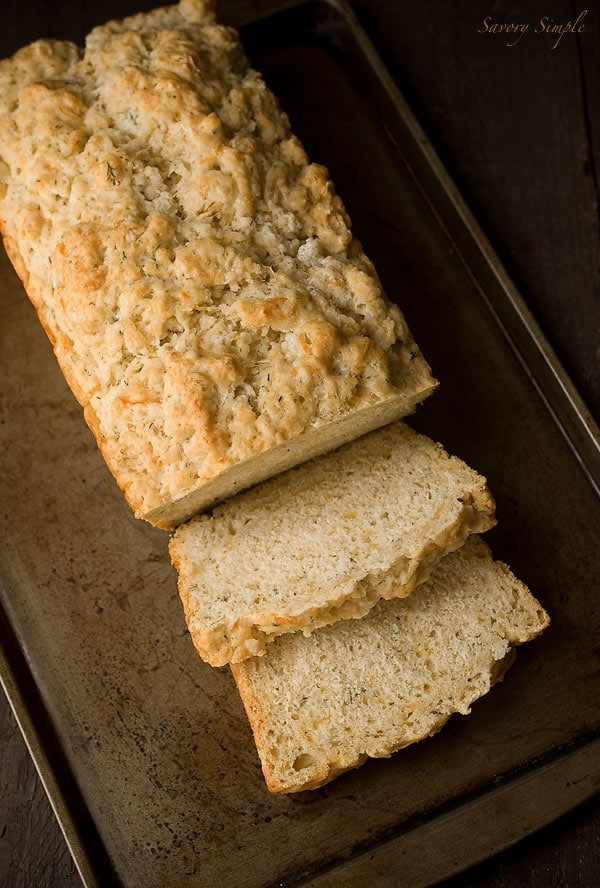 Cheddar Dill Beer Bread ~ Savory Simple ~ www.savorysimple.net