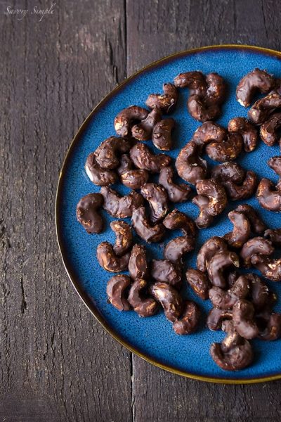 Chocolate-covered cashews