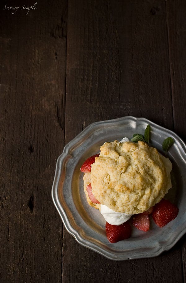 Drunken Strawberry Shortcake with Chocolate Mint Whipped Cream ~ #CAStrawberryShortcake ~ Savory Simple Drunken Strawberry Shortcake with Chocolate Mint Whipped Cream ~ #CAStrawberryShortcake ~ Savory Simple