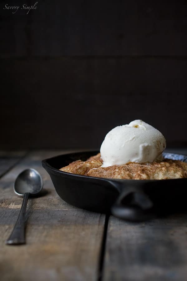Skillet Peach Cobbler Recipe ~ Savory Simple