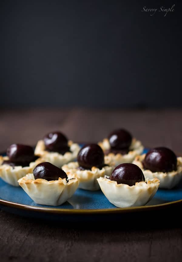 Dark Chocolate Cherry Tartlets - Savory Simple Dark Chocolate Cherry Tartlets - Savory Simple