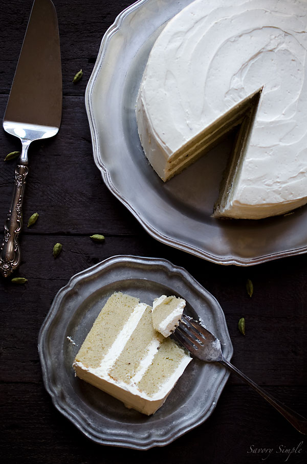 Cardamom Vanilla Bean Layer Cake - Savory Simple Cardamom Vanilla Bean Layer Cake - Savory Simple