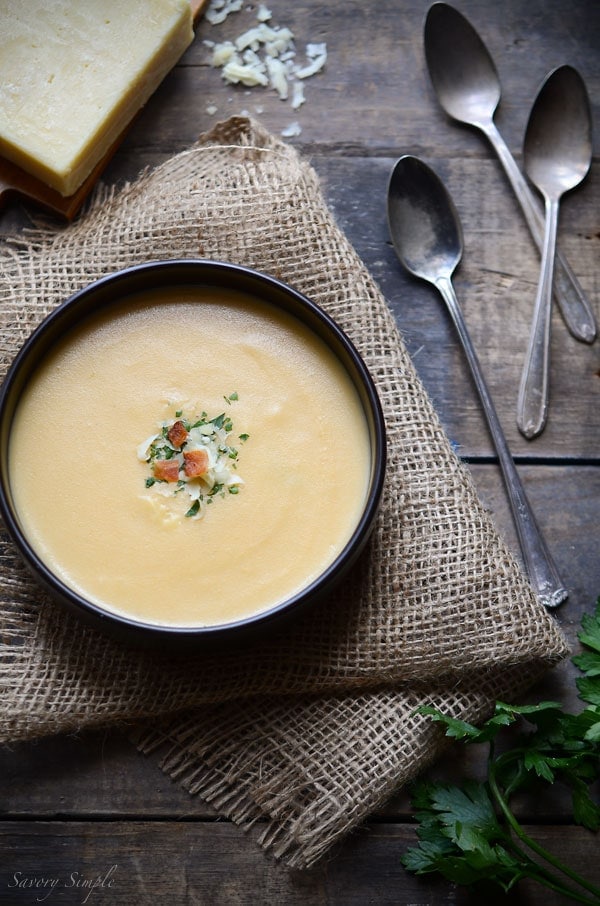 This easy cheesy potato soup recipe is the ultimate comfort food! For an extra treat, you can even go for a loaded potato soup version, using all of your favorite loaded potato fixings!