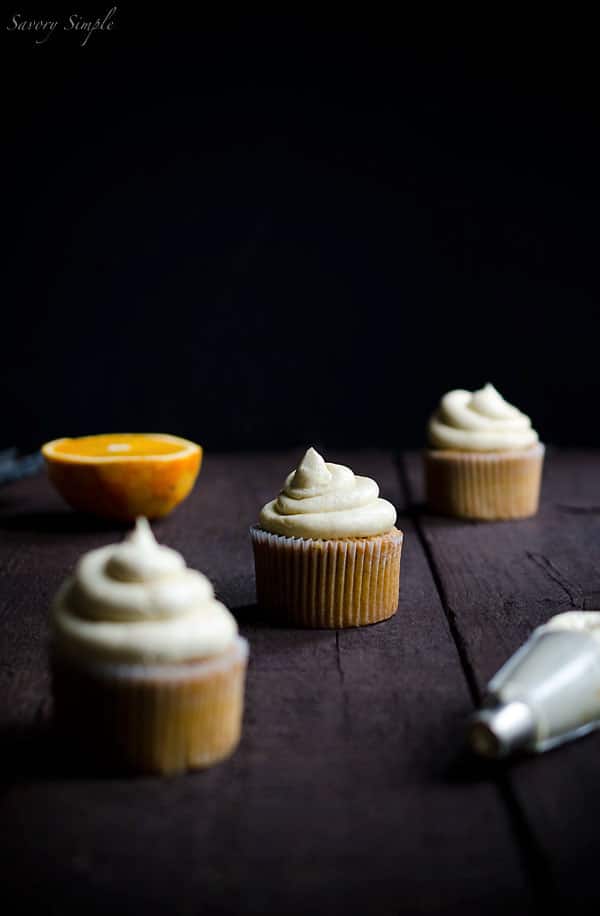 Pumpkin Spiced Cupcakes with Orange Curd - Savory Simple