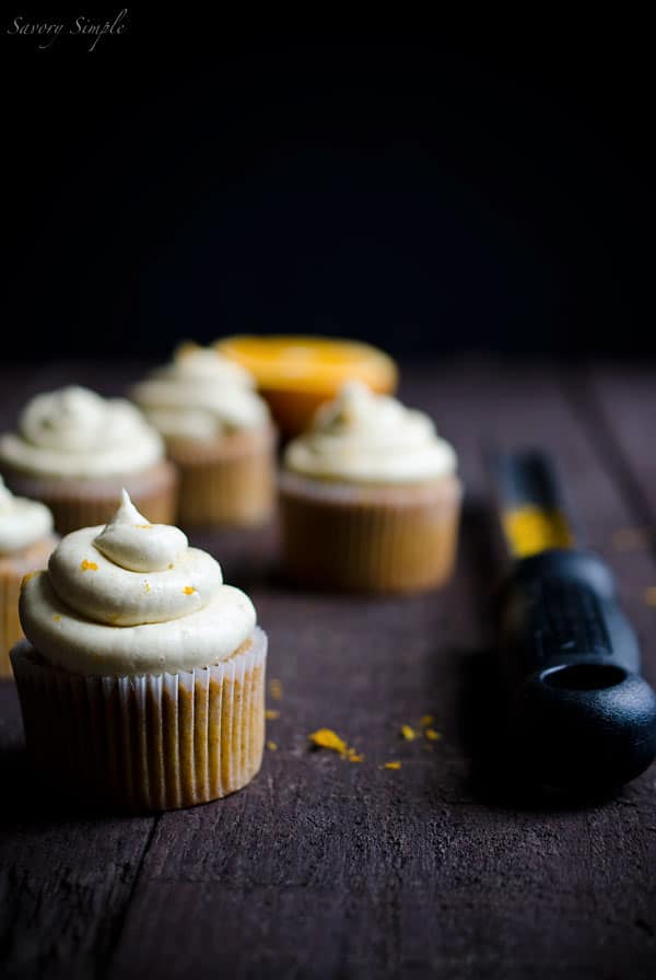 Pumpkin Spiced Cupcakes with Orange Curd - Savory Simple