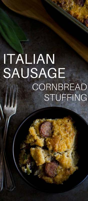 This Cornbread Stuffing with Italian Sausage Recipe is flavorful, easy to prepare and perfect for Thanksgiving!
