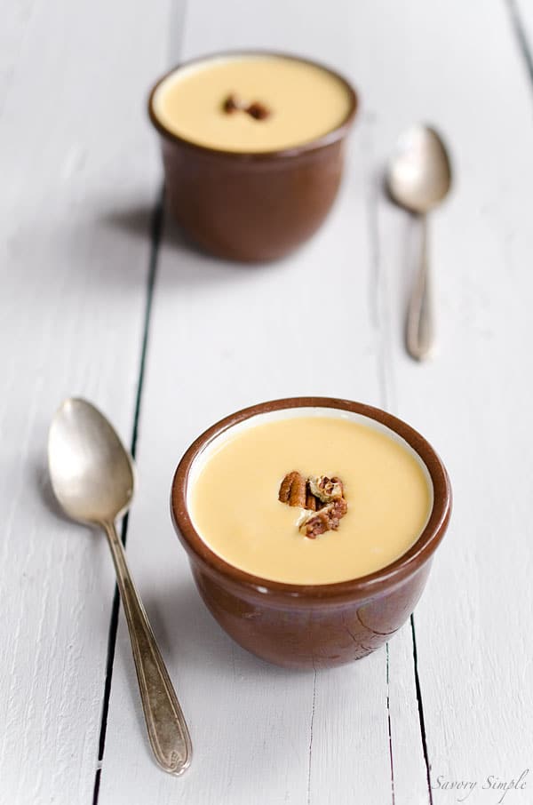 This Cream of Winter Squash Soup with Spicy Candied Pecans is rich, comforting and a perfect holiday appetizer. This Cream of Winter Squash Soup with Spicy Candied Pecans is rich, comforting and a perfect holiday appetizer.