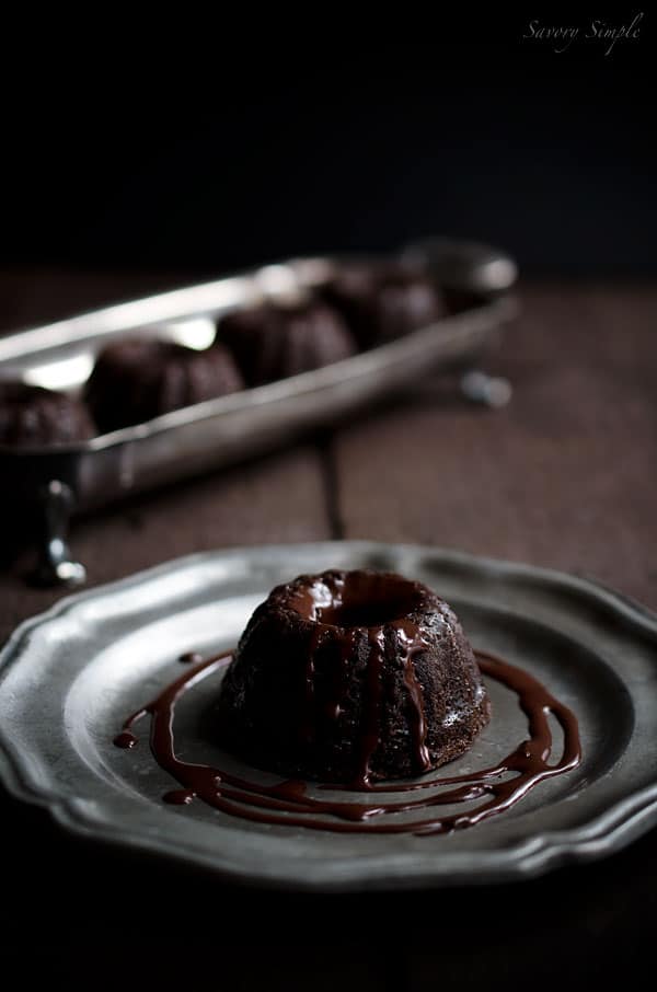 These Mini Dark Chocolate Chambord Bundt Cakes are so rich and velvety you'll only need a few bites to satisfy your sweet tooth! 