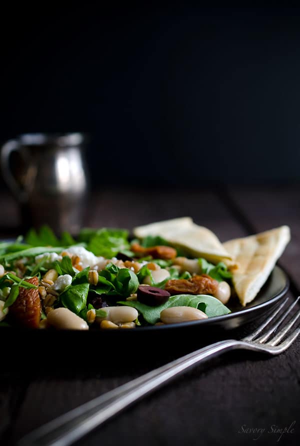 This Mediterranean Salad with Roasted Tomato Vinaigrette is an incredibly healthy, flavorful meal! 