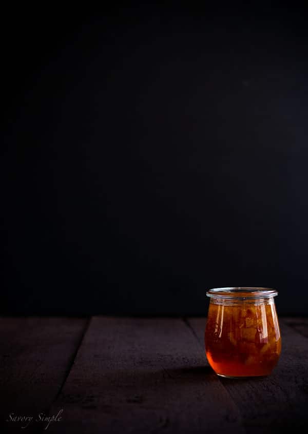 This Blood Orange Marmalade is rich in color and flavor and has only 4 ingredients! Serve it on scones or biscuits!