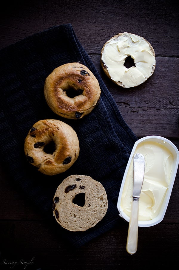 These are the best cinnamon raisin bagels you will ever make at home!