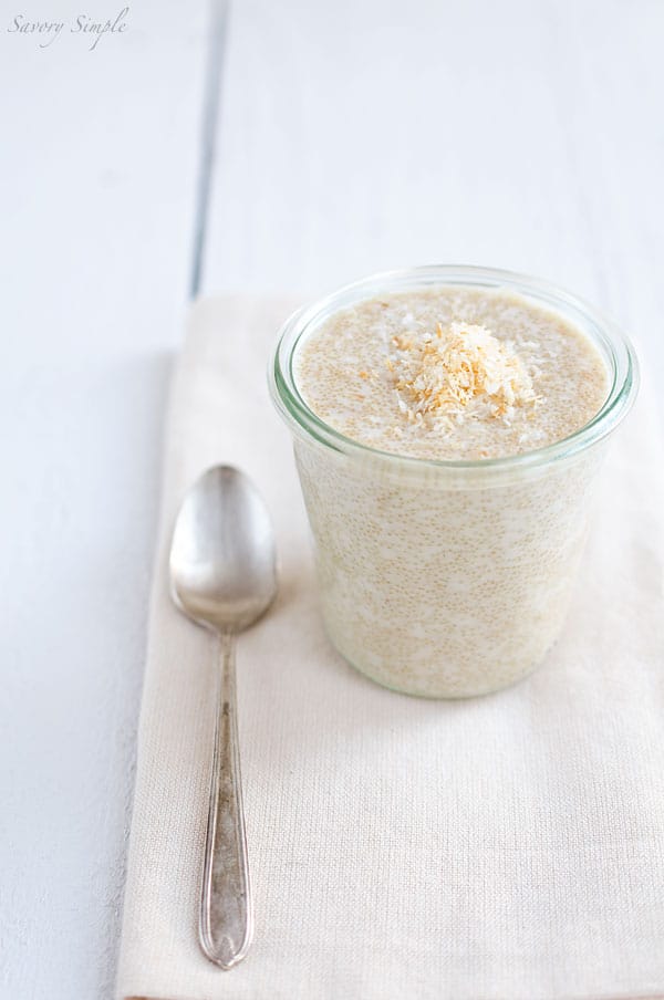 This Toasted Coconut Amaranth Porridge is a healthy, gluten free breakfast! 