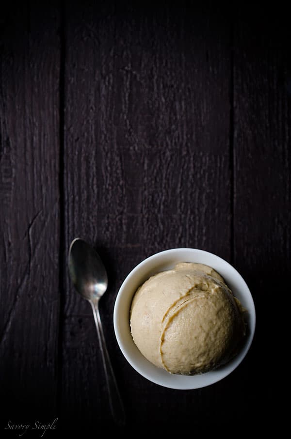A photo of Caramelized Banana Peanut Butter Blender Ice Cream