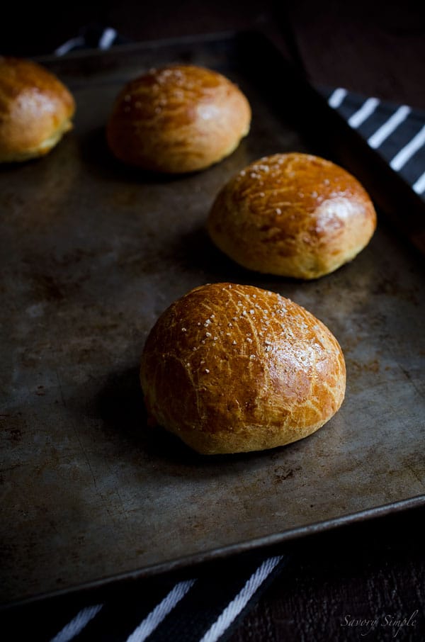 Use these Cheddar Brioche Buns for grilled cheese sandwiches or with cheeseburgers! They're also amazing dunked in stews or soups. Use these Cheddar Brioche Buns for grilled cheese sandwiches or with cheeseburgers! They're also amazing dunked in stews or soups.