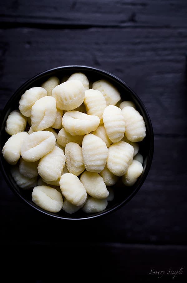 This Gnocchi with Sun Dried Tomatoes, Pancetta and Roquefort Cheese is so incredibly savory and flavorful you won't be able to put down the fork! This Gnocchi with Sun Dried Tomatoes, Pancetta and Roquefort Cheese is so incredibly savory and flavorful you won't be able to put down the fork!