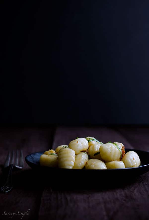 This Gnocchi with Sun Dried Tomatoes, Pancetta and Roquefort Cheese is so incredibly savory and flavorful you won't be able to put down the fork! This Gnocchi with Sun Dried Tomatoes, Pancetta and Roquefort Cheese is so incredibly savory and flavorful you won't be able to put down the fork!