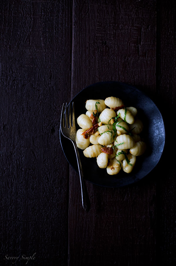This Gnocchi with Sun Dried Tomatoes, Pancetta and Roquefort Cheese is so incredibly savory and flavorful you won't be able to put down the fork! This Gnocchi with Sun Dried Tomatoes, Pancetta and Roquefort Cheese is so incredibly savory and flavorful you won't be able to put down the fork!