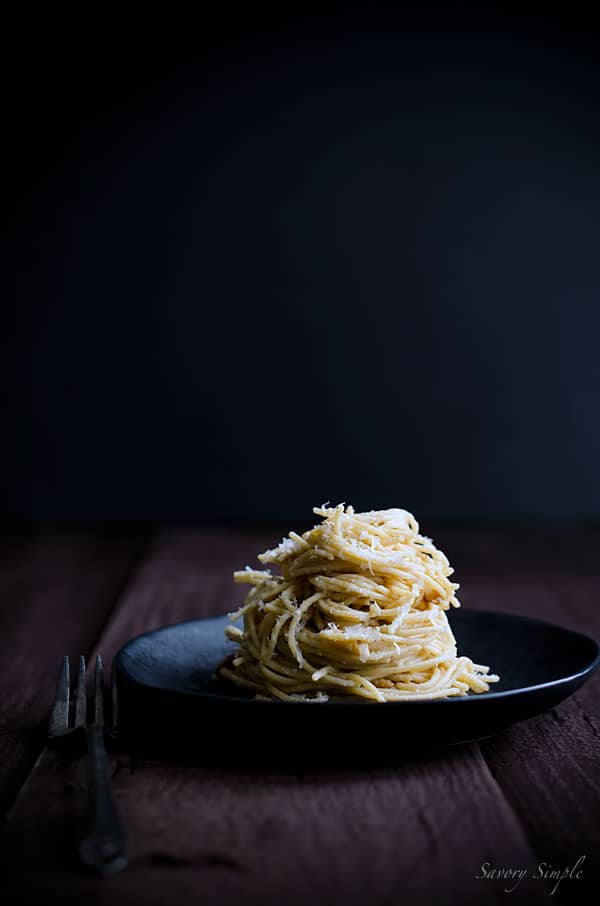 A photo of Spaghetti with Parmesan, Pine Nuts and Brown Butter Sauce
