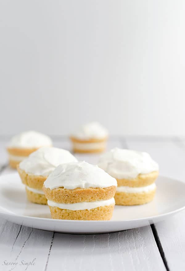 These mini Vanilla Cream Cakes are a soft, dense and perfectly portioned dessert. These mini Vanilla Cream Cakes are a soft, dense and perfectly portioned dessert.