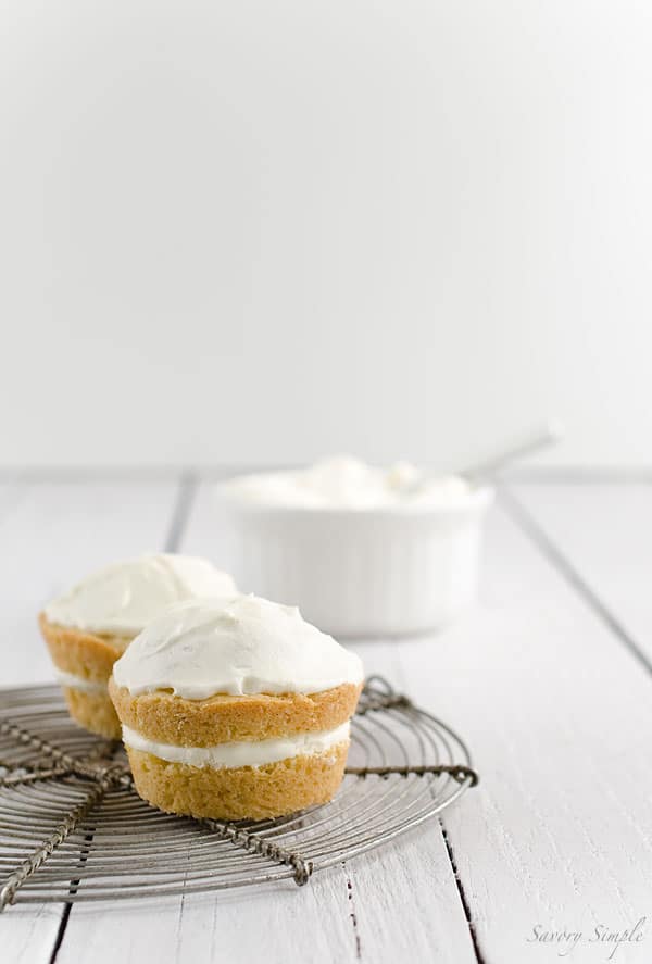 These mini Vanilla Cream Cakes are a soft, dense and perfectly portioned dessert. These mini Vanilla Cream Cakes are a soft, dense and perfectly portioned dessert.