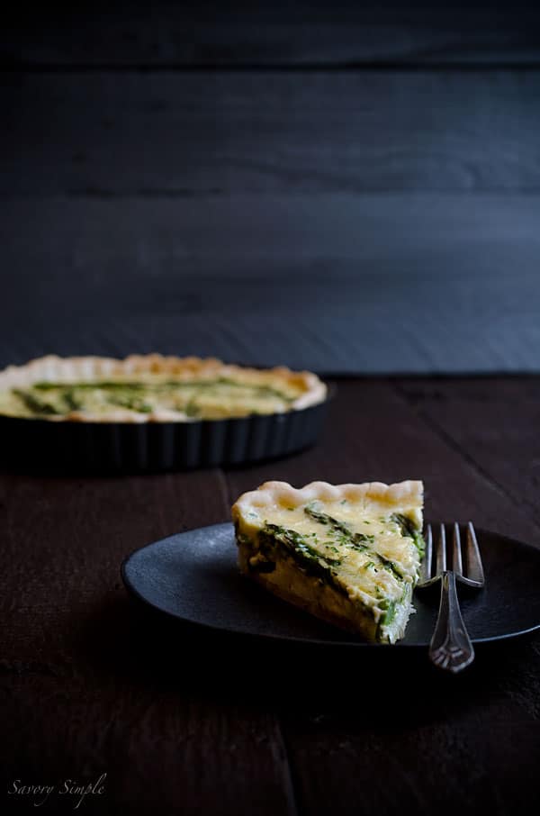 Celebrate the flavors of spring with this Asparagus, Goat Cheese and Chive Quiche.